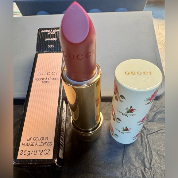 🆕 NIB GUCCI - Rouge A Levres Voile Lip Colour - #508 Diana Amber 3.5g/0.12oz - Picture 7 of 13
